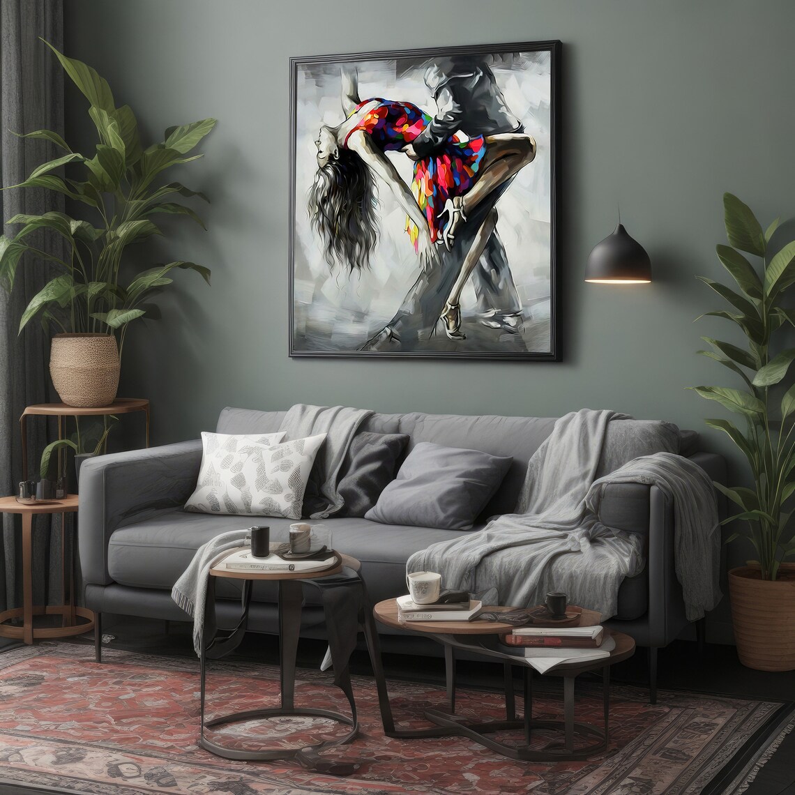 Passionate Tango Dance, Modern Home Decor Art Print