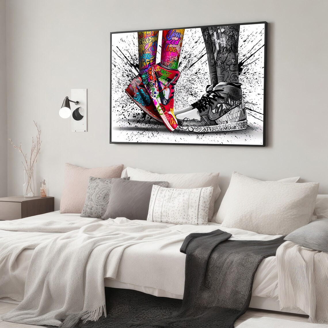 Graffiti Art Sneakers, Urban Pop Art Gift
