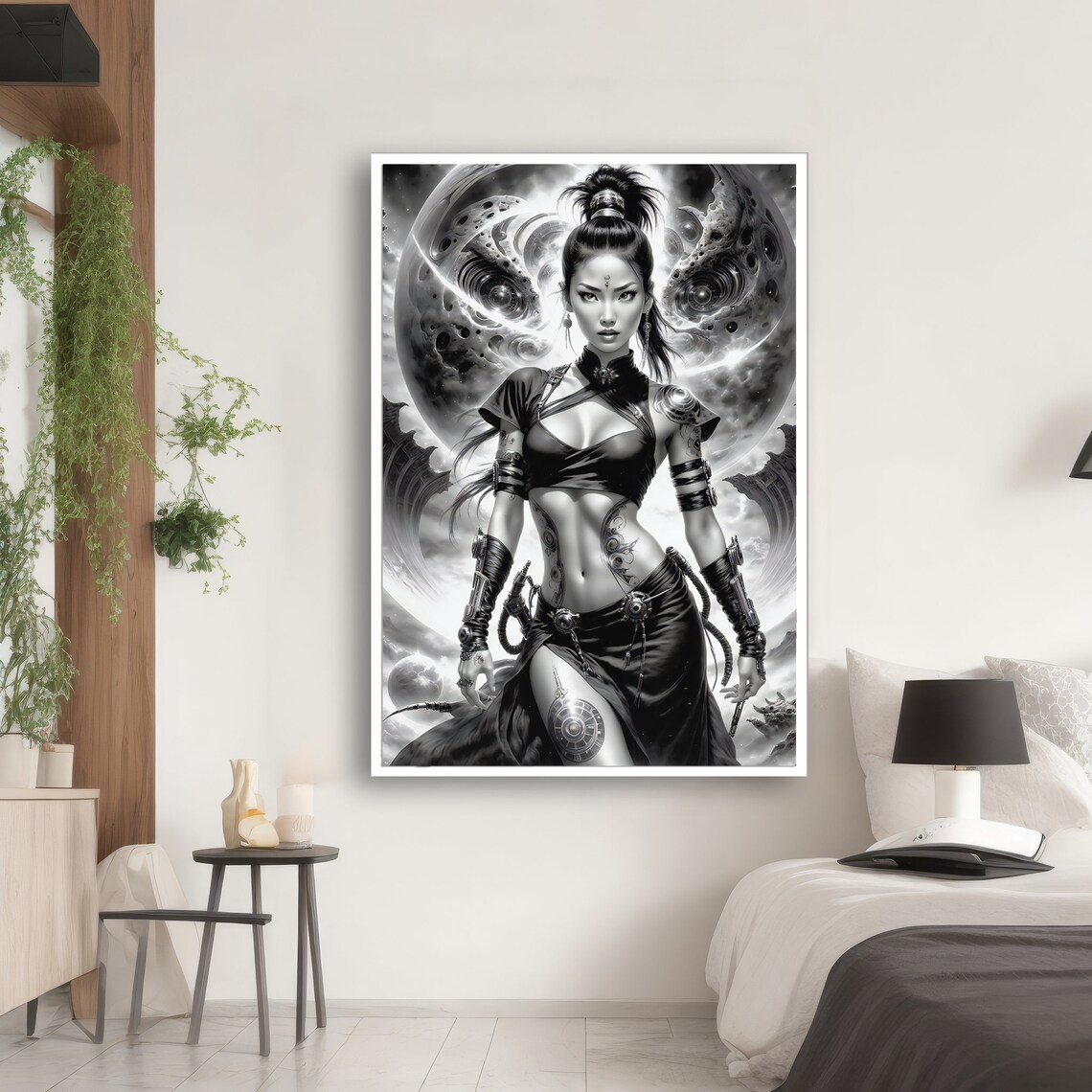Futuristic Warrior Woman, Sci Fi Fantasy Portrait - Image 2