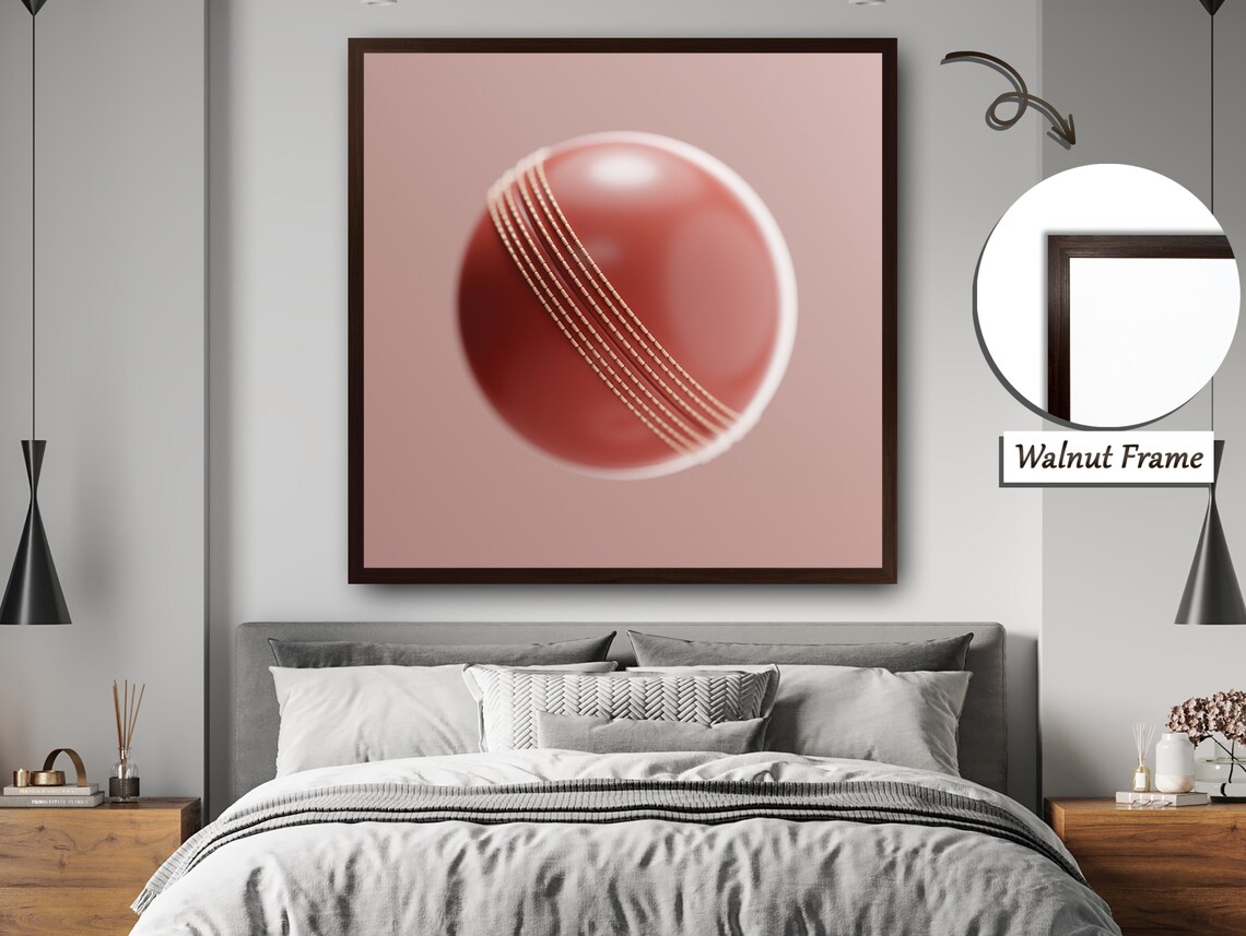 Cricket Ball Painting, Sports Enthusiasm