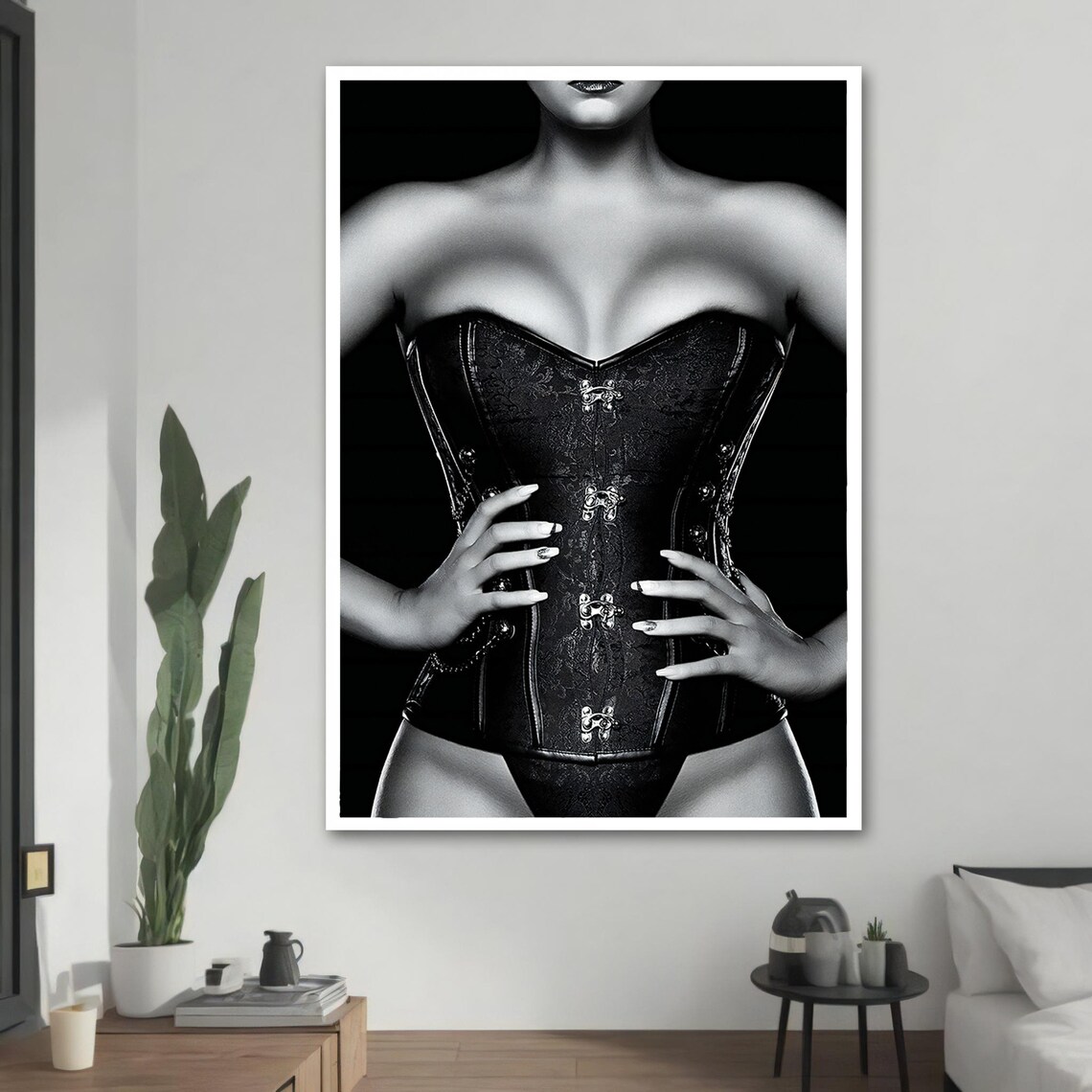 Sensual Woman In Corset, Erotic Art Gift - Image 2