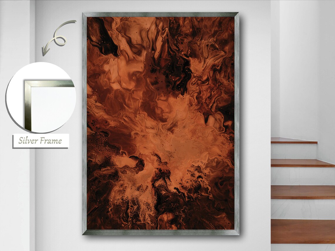 Nature Poured Into A Painting, Earthy Mud Brown - Image 2
