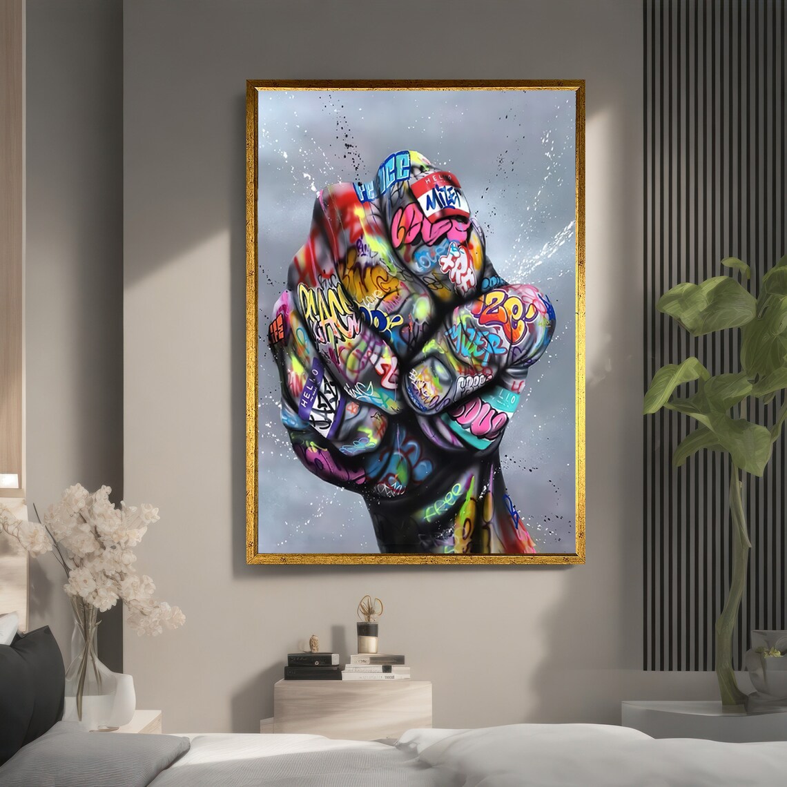 Graffiti Fist, Bold Urban Decor Unique Gift - Image 5