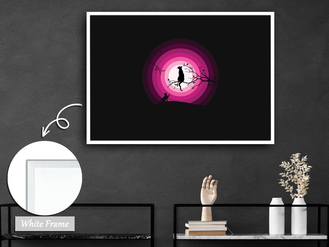 Ethereal Night Silhouette Moon Bird, Poetic Gradient - Image 2