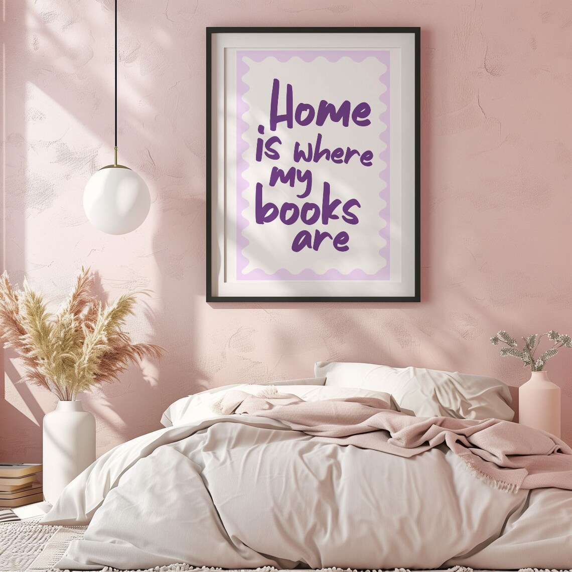 Home Is Where My Books Are Booklover Funny Wall Art Instant