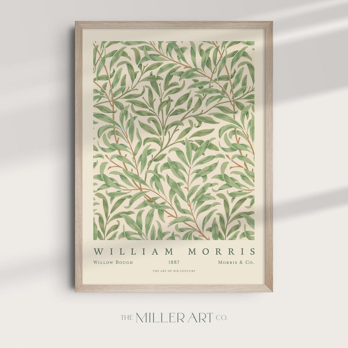 William Morris Willow Bough Print Vintage Botanical Arts Crafts