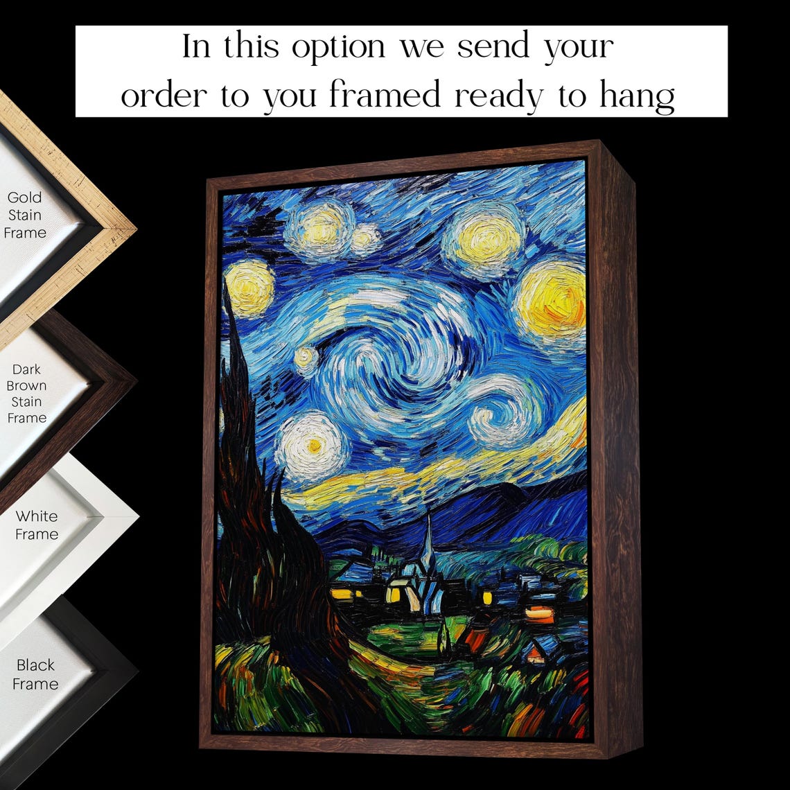 Starry Night Van Gogh Reproduction Classic Art Masterpiece Poster - Image 3
