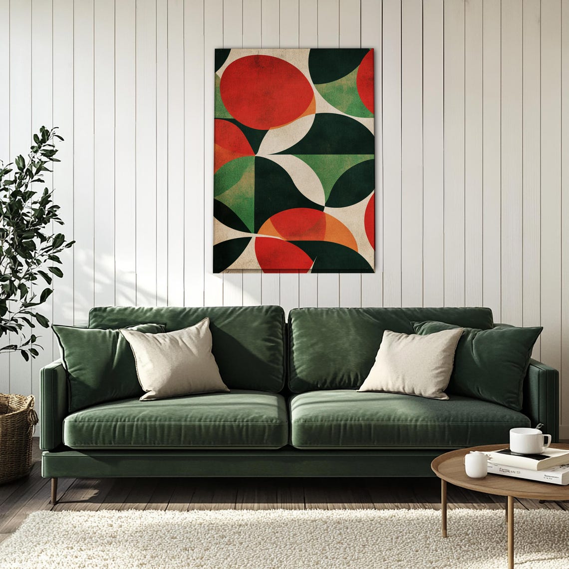 Mid Century Modern Circles Retro Geometric Bold Pattern Wall Art - Image 4