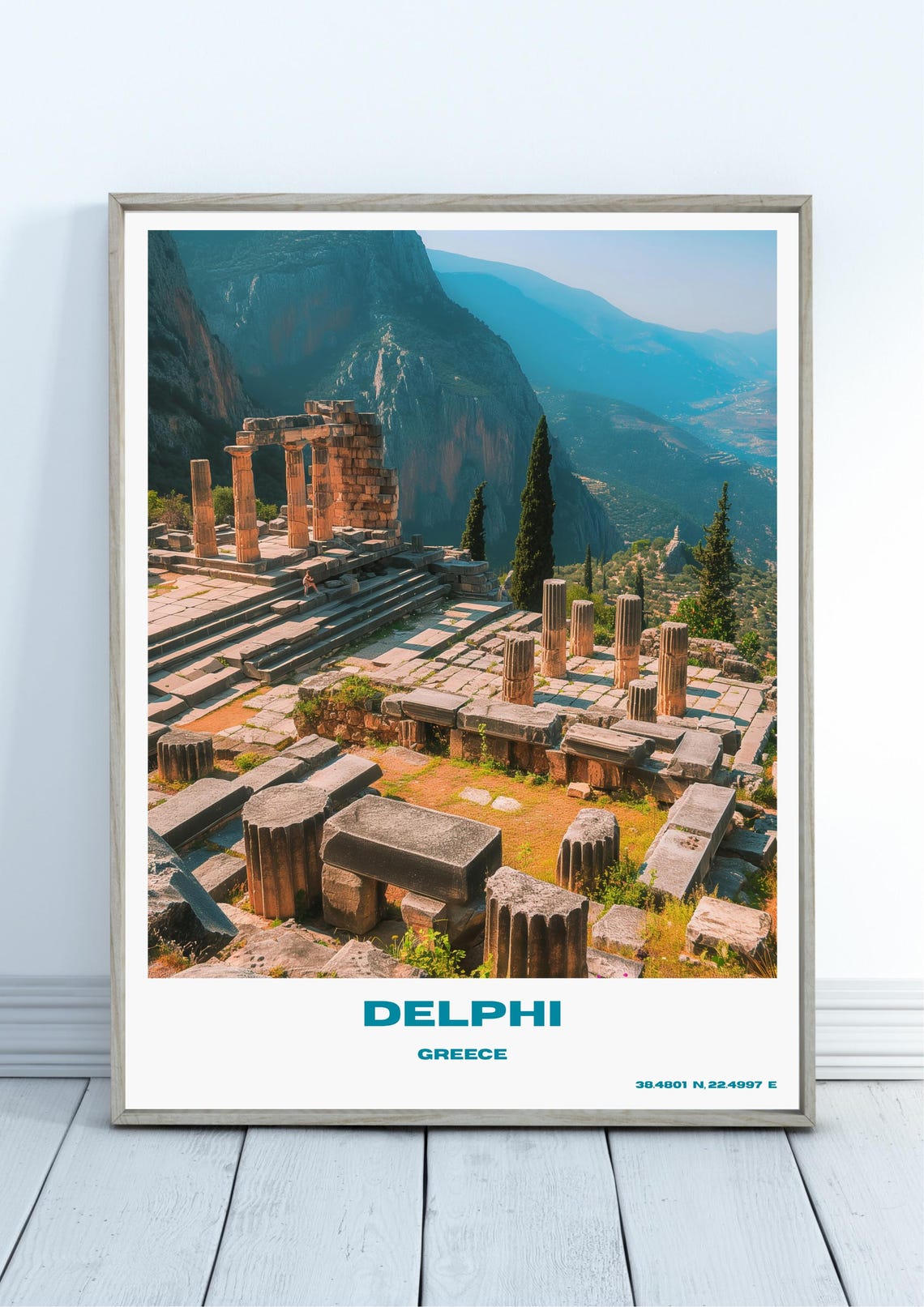 Delphi Travel Print Poster Of Greece Gift Greek Art Lovers Home Decor Birthday