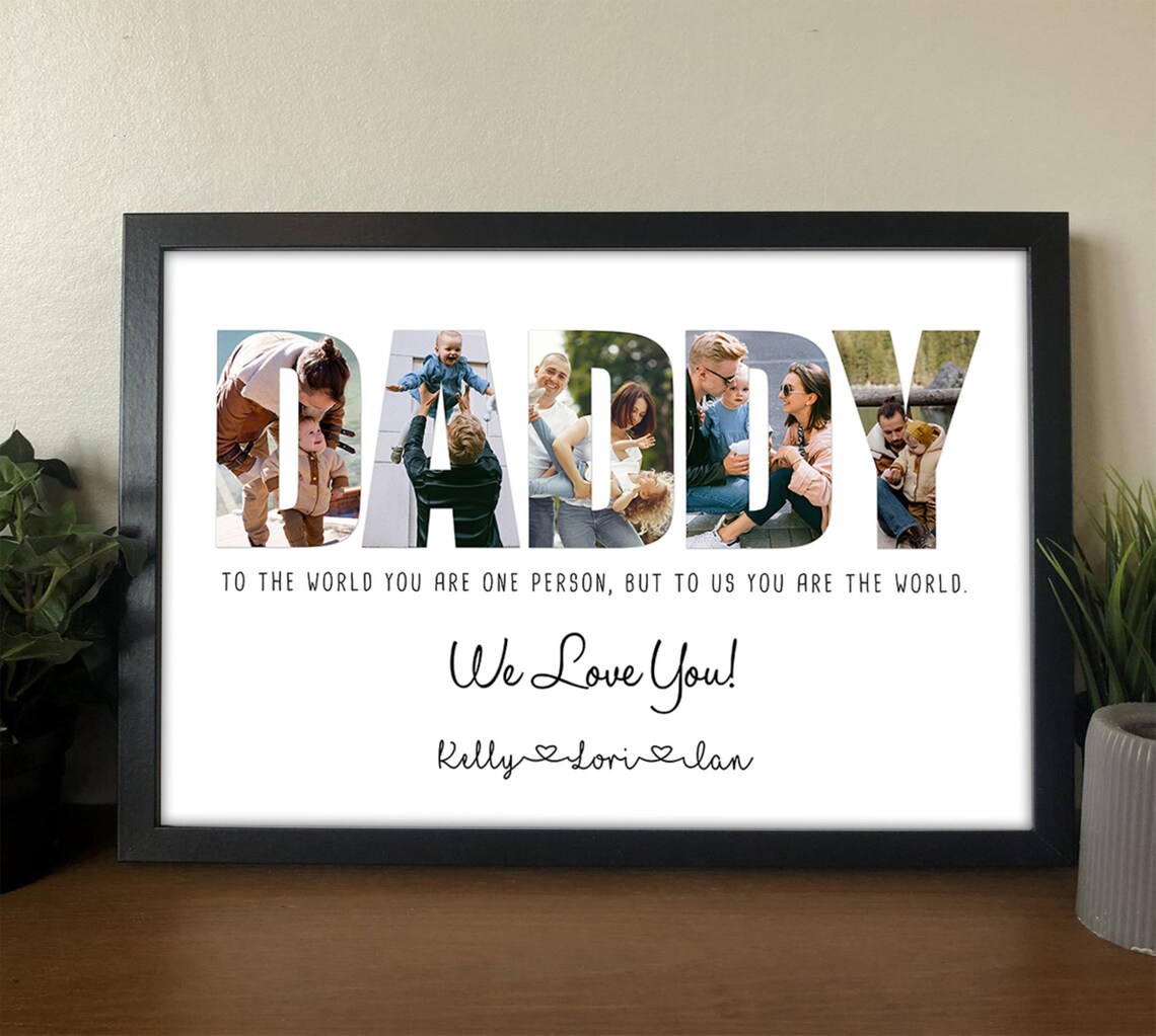 Personalized Fathers Day Gift For Dad, Wall Art Print