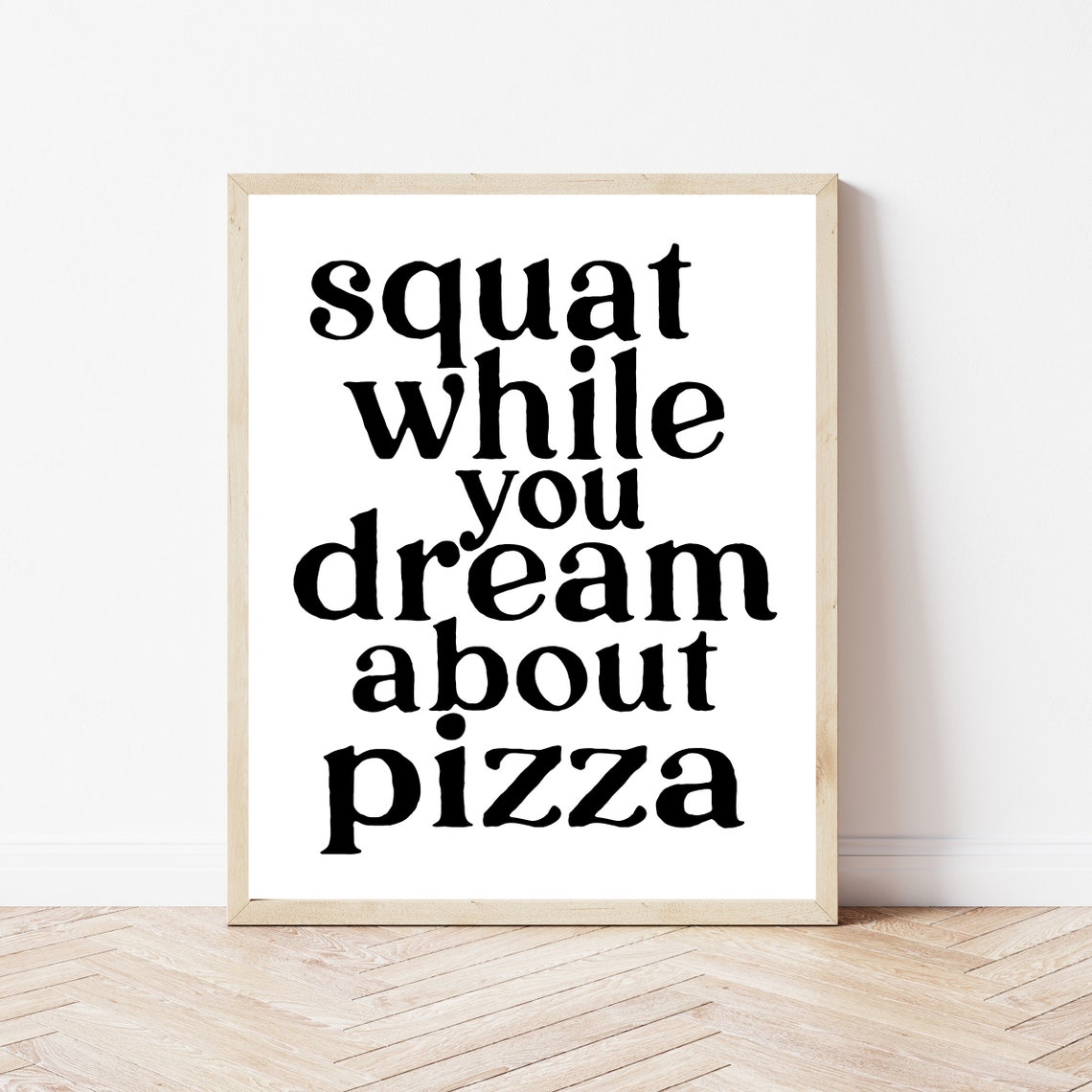Home Gym Wall Art Workout Poster Inspirational Exercise Motivation Runner Gifts Prints Running Squats Quotes