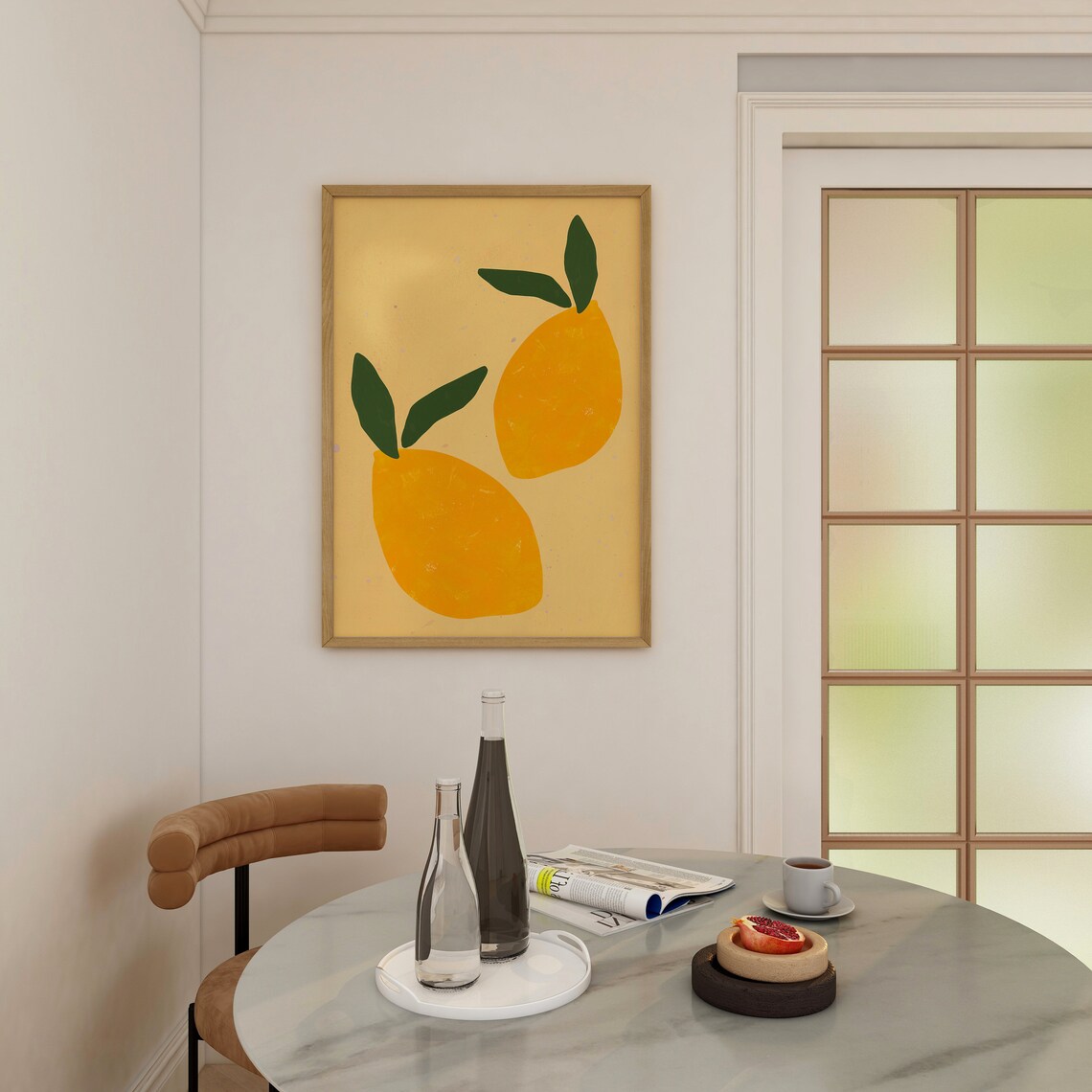 Lemon Minimalist Kitchen Art Print, Citrus Still Life - Image 3