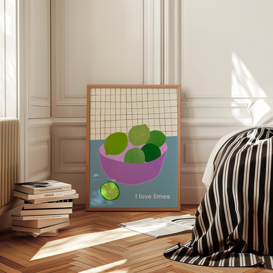 Limes Retro Kitchen Poster Print, Citrus Fruit Art - Image 3