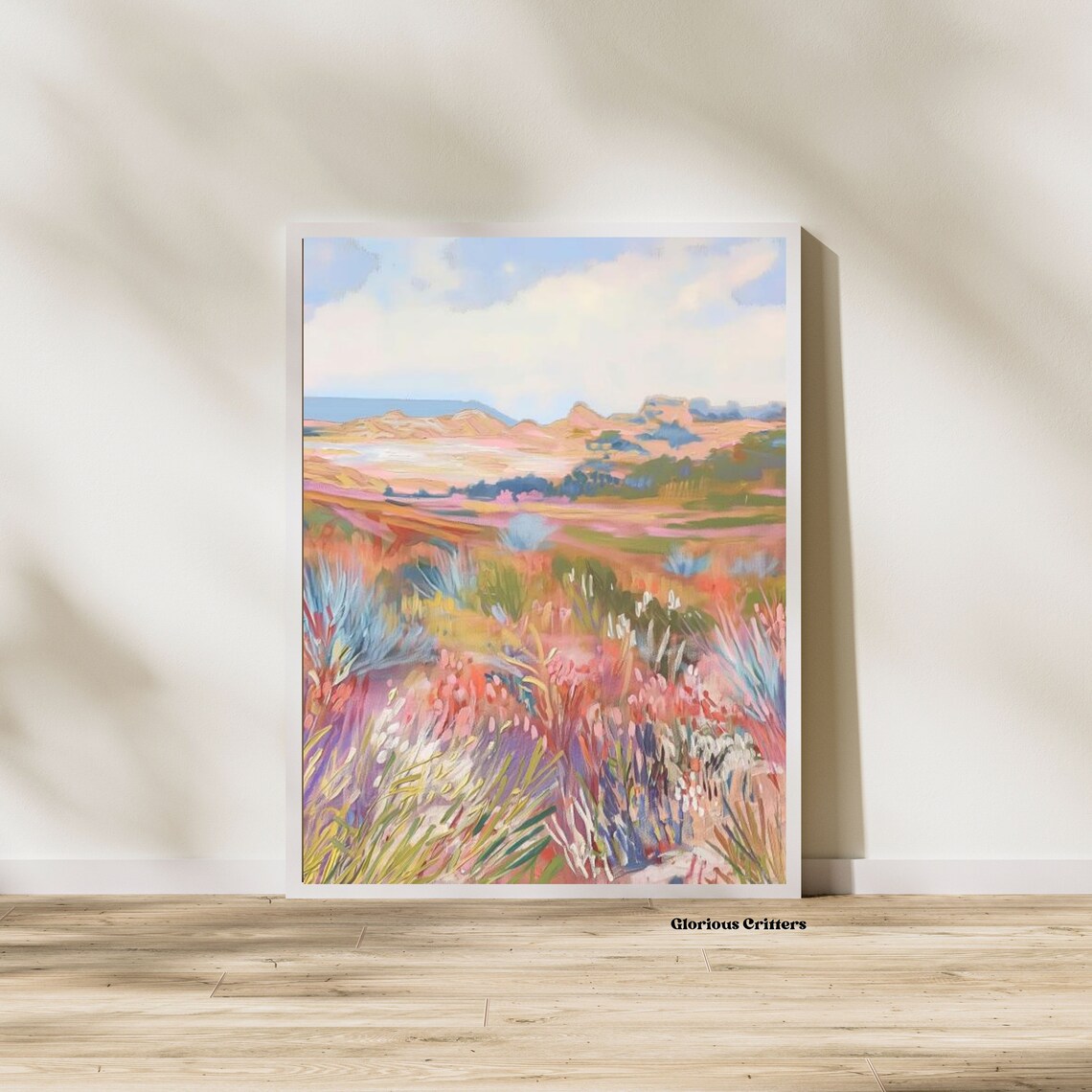 Abstract Vintage Landscape Art Print, Bedroom Decor - Image 4