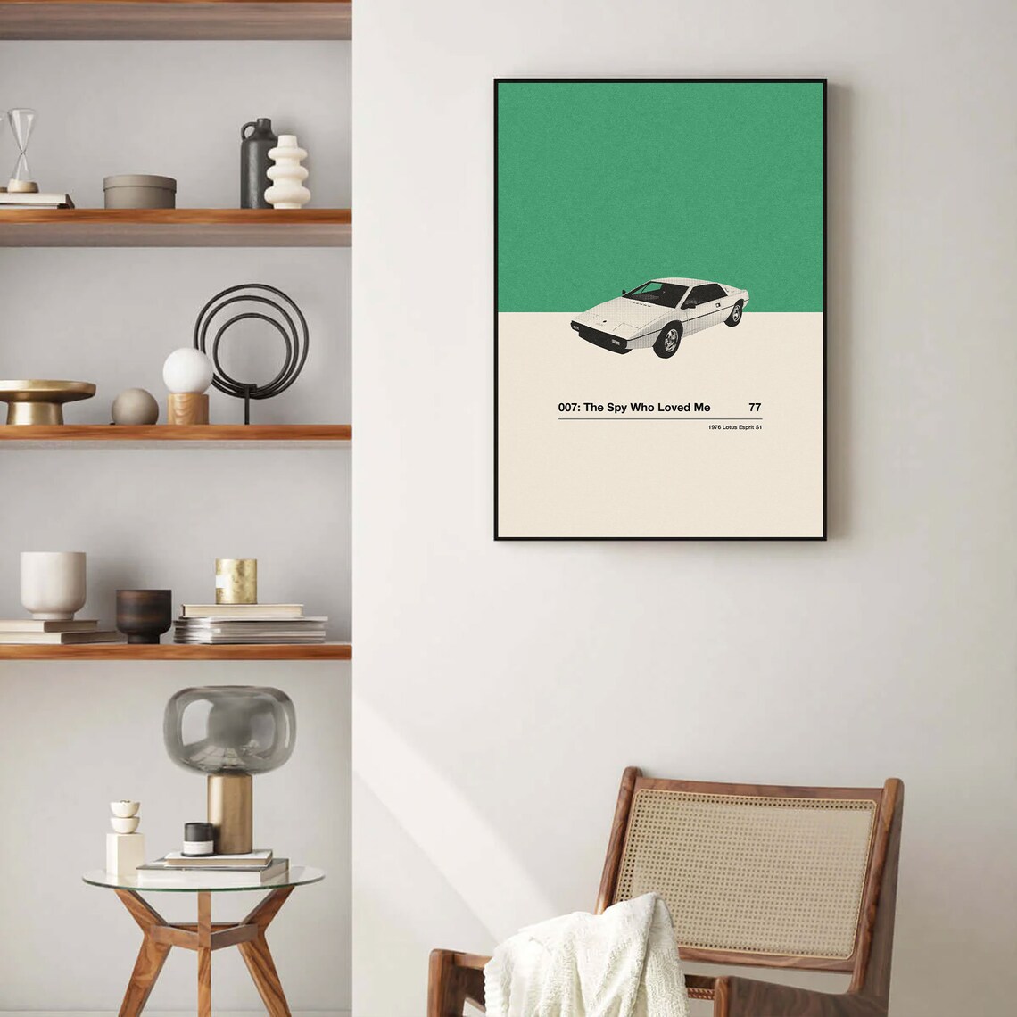 007 The Spy Who Loved Me Lotus Esprit S1 James Bond Car Movie Art Poster - Image 2