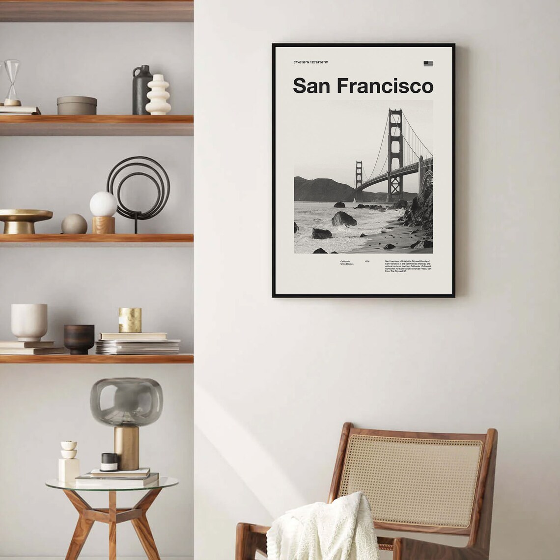 San Francisco City Art Print, Mid-Century Travel Poster - Image 4