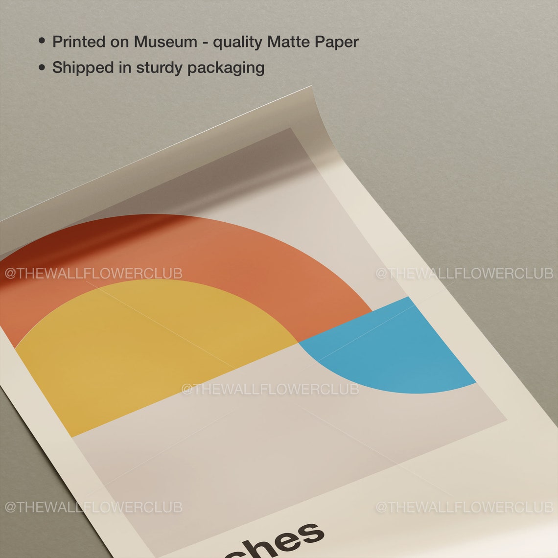Arches National Park Utah Abstract Geometric Sunset Art Poster - Image 3