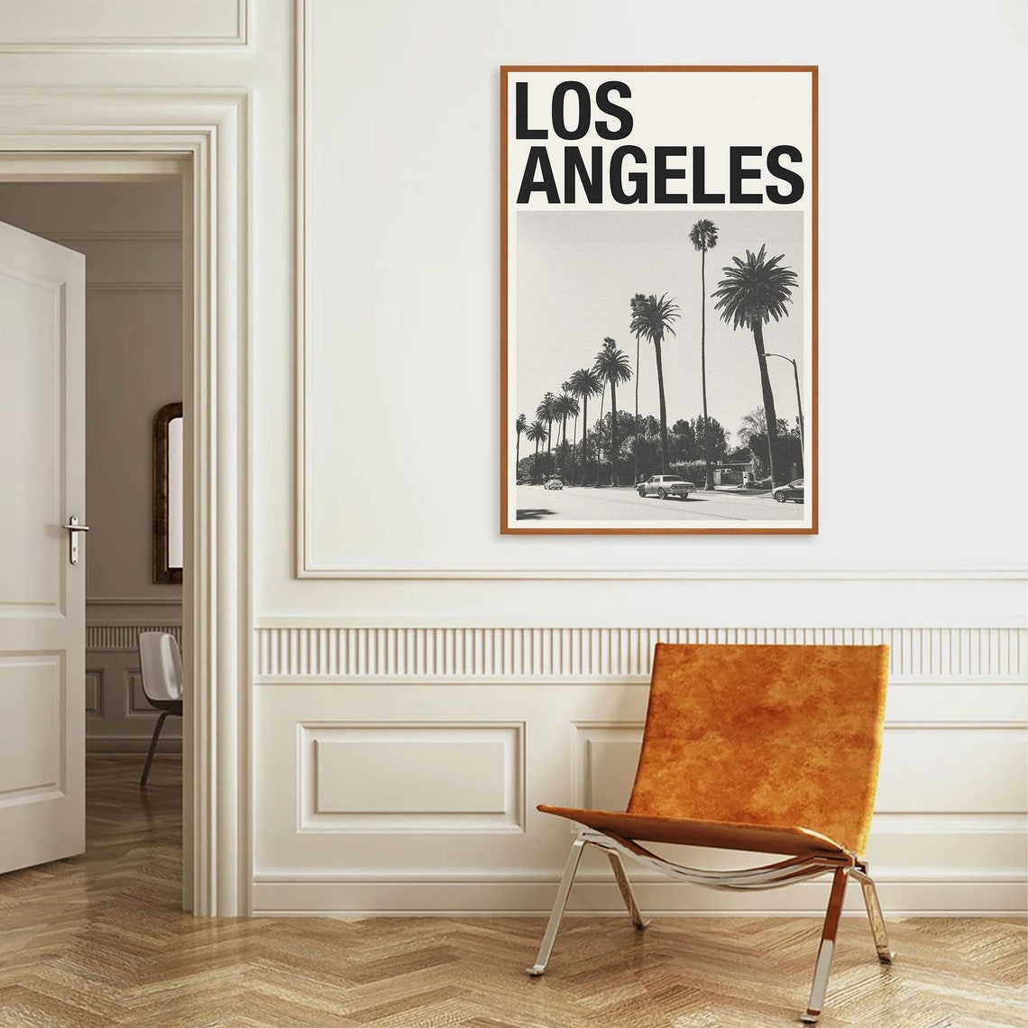 Los Angeles Art Print Los Angeles Poster Los Angeles Wall Art Mid Century Poster Travel Print Art California - Image 4