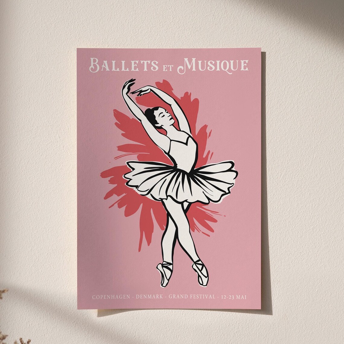 Ballets et Musique Copenhagen Pink Ballerina Festival Poster