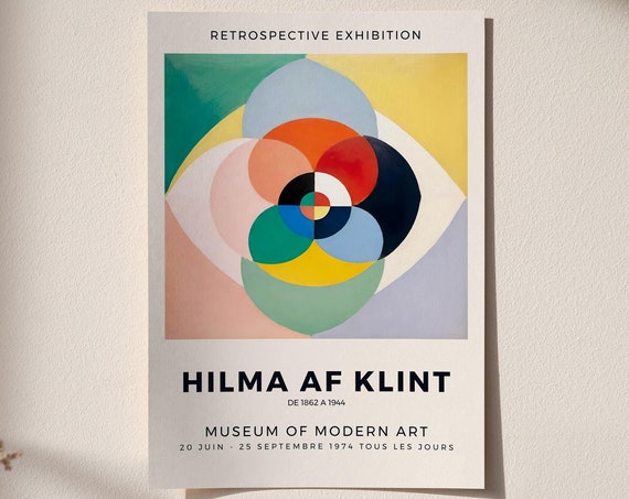 Homage To Hilma Af Klint Poster Exhibition Art Print Swedish Modern Art Abstract Geometric Print Giclee Poster Modern Minimalist Print