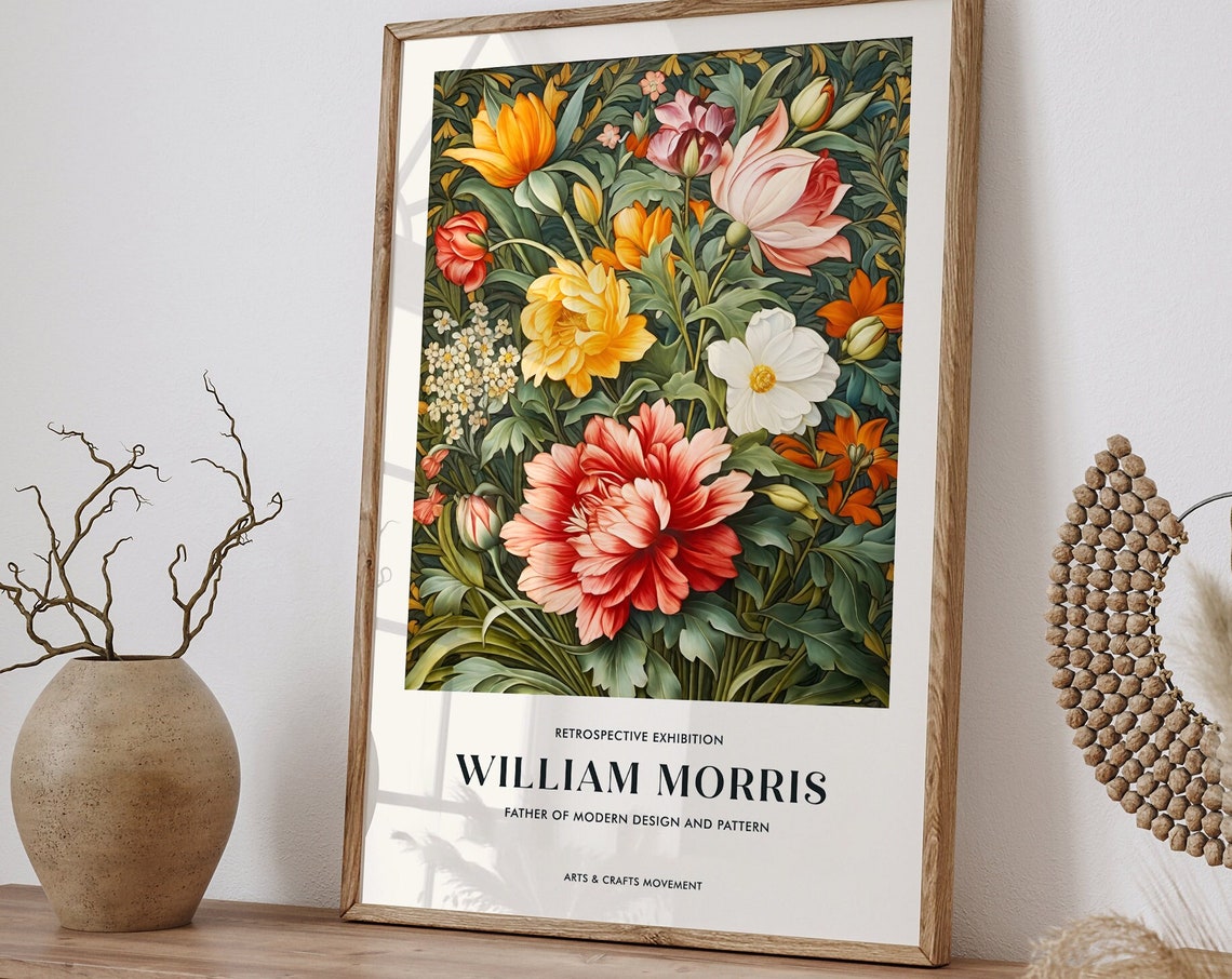 William Morris Retrospective Exhibition Floral Botanical Poster - Image 6