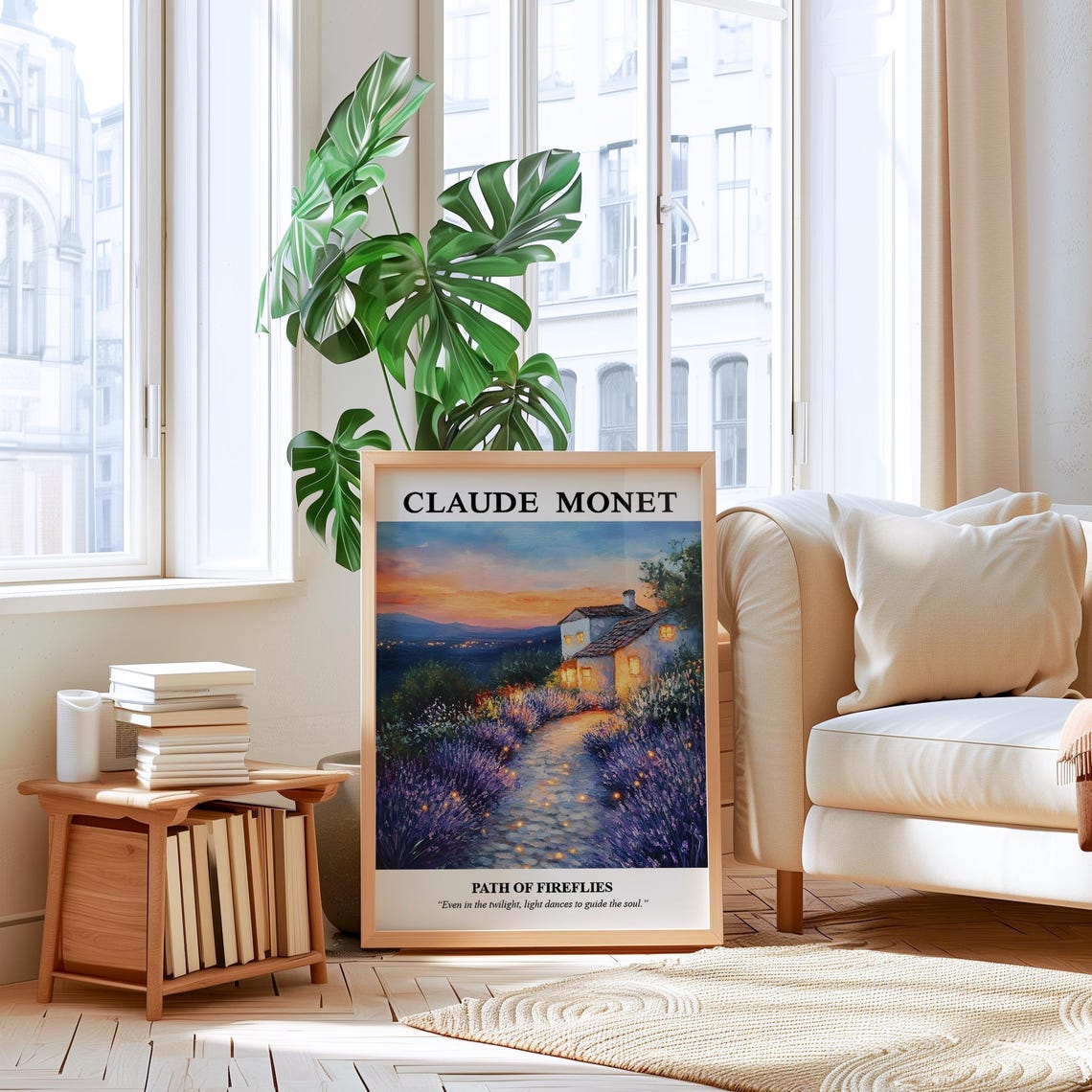 Claude Monet Wall Art Fireflies Poster Twilight Painting Impressionist Art Nature Decor - Image 4