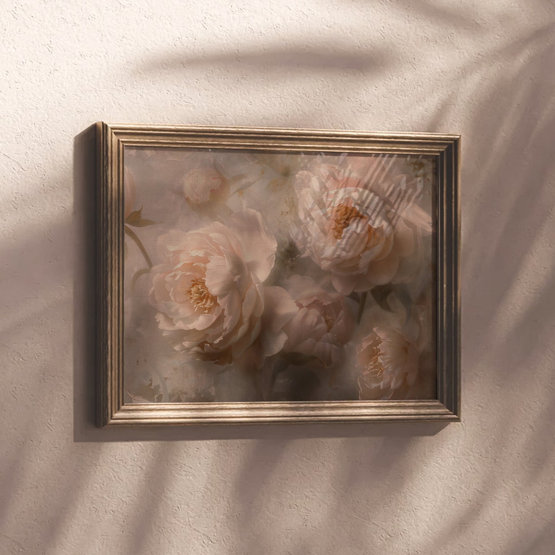 Blush Pink Peonies Soft Floral Painting Romantic Botanical Poster - Image 2