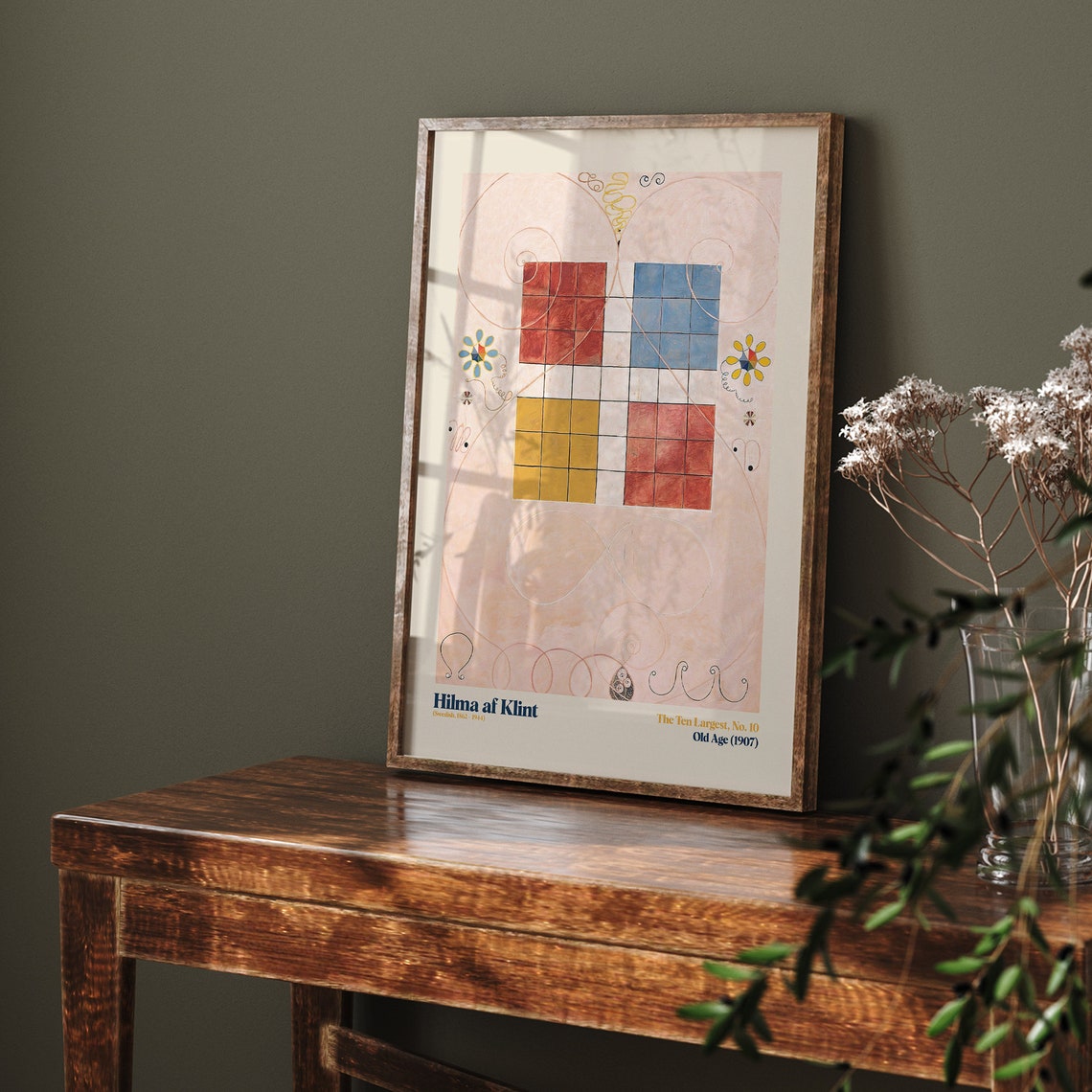 Hilma af Klint Ten Largest No 10 Old Age Grid Modern Art Poster - Image 3
