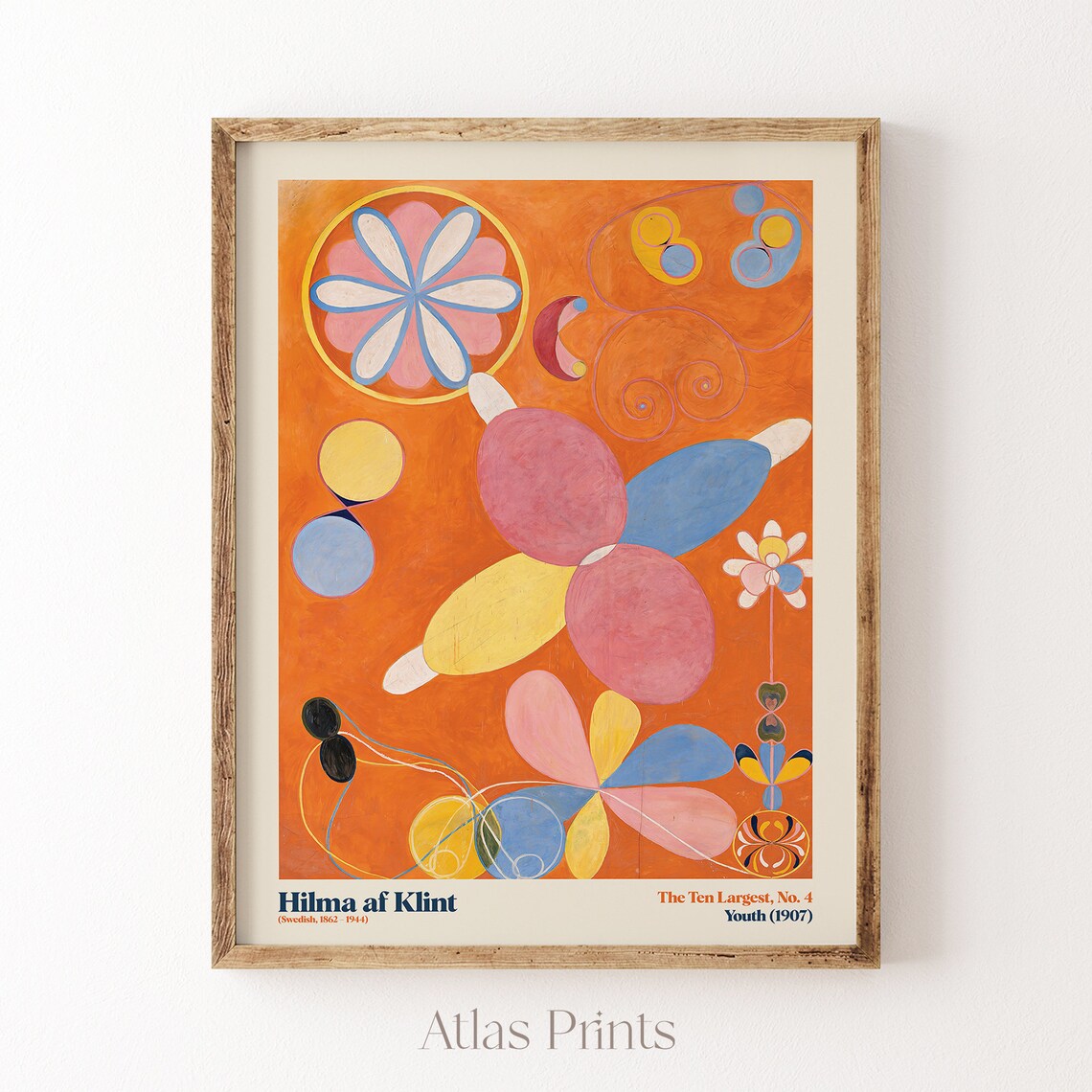 Hilma Af Klint The Ten Largest No 4 Youth 1907 Orange Art Poster