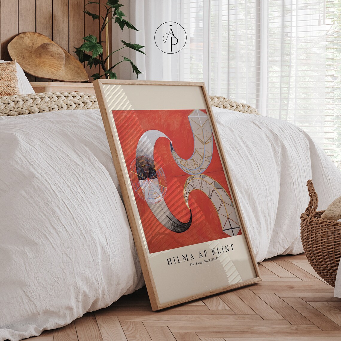 Hilma af Klint The Swan No 9 Red Black White Abstract Art Poster - Image 5
