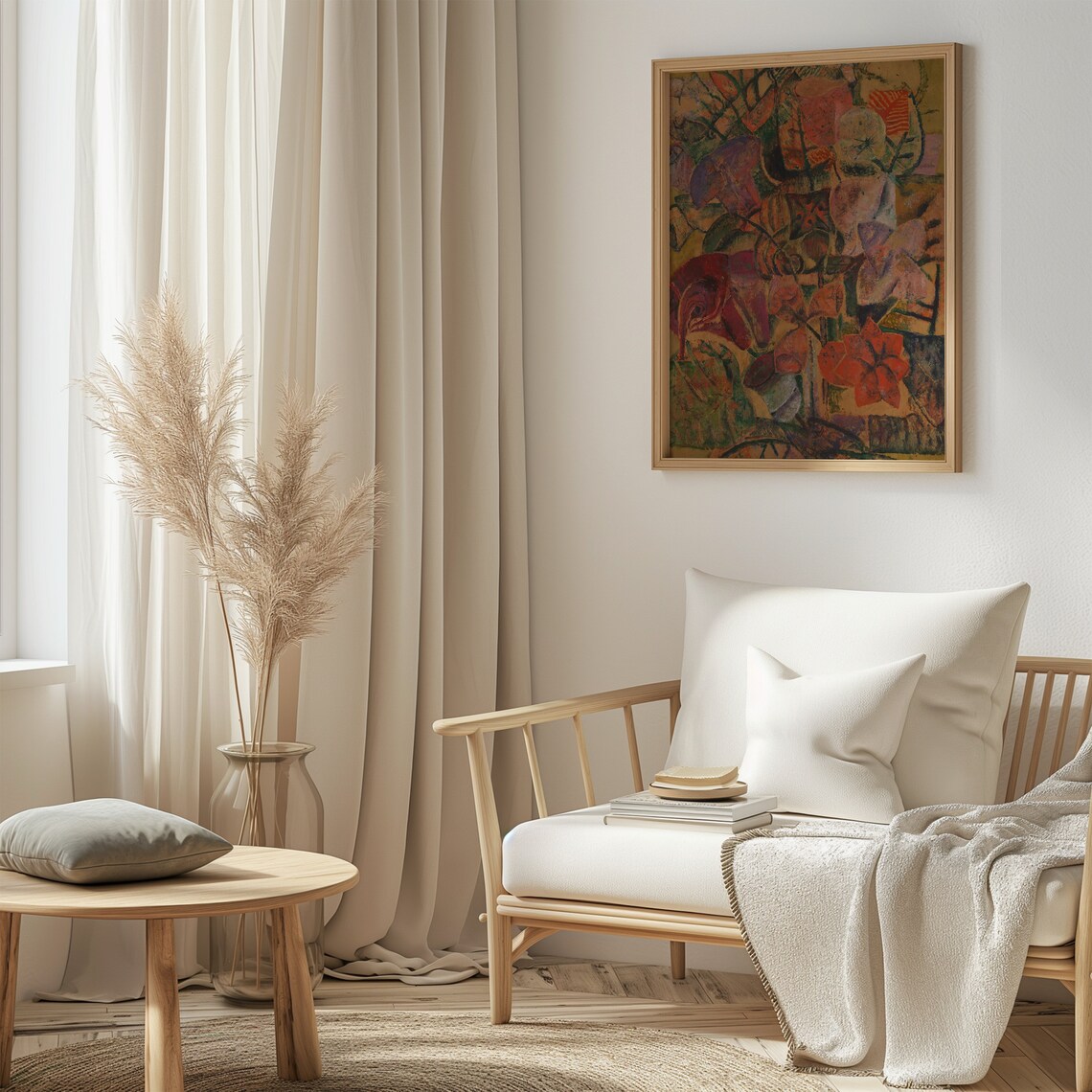 Abstract Floral Bouquet Colorful Expressionist Flower Painting Poster - Image 4