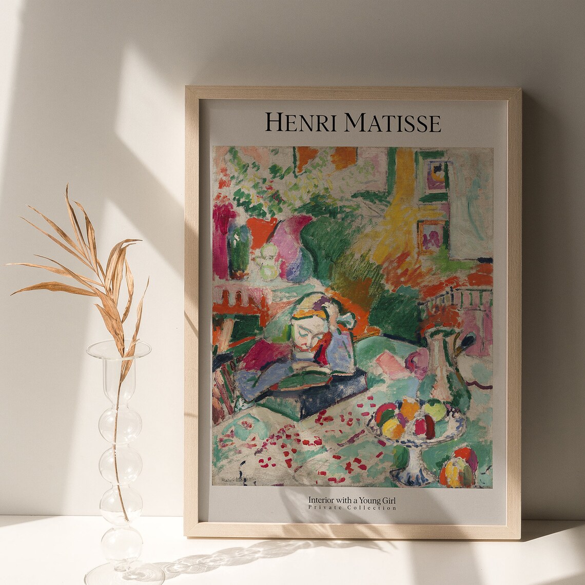 Henri Matisse Interior With A Young Girl Fauvist Colorful Poster - Image 4