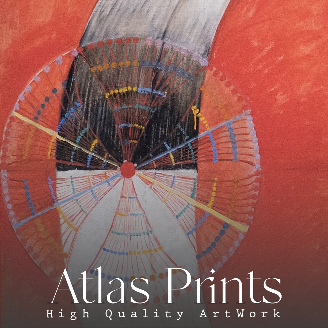 Hilma af Klint The Swan No 9 Red Black White Abstract Art Poster - Image 3