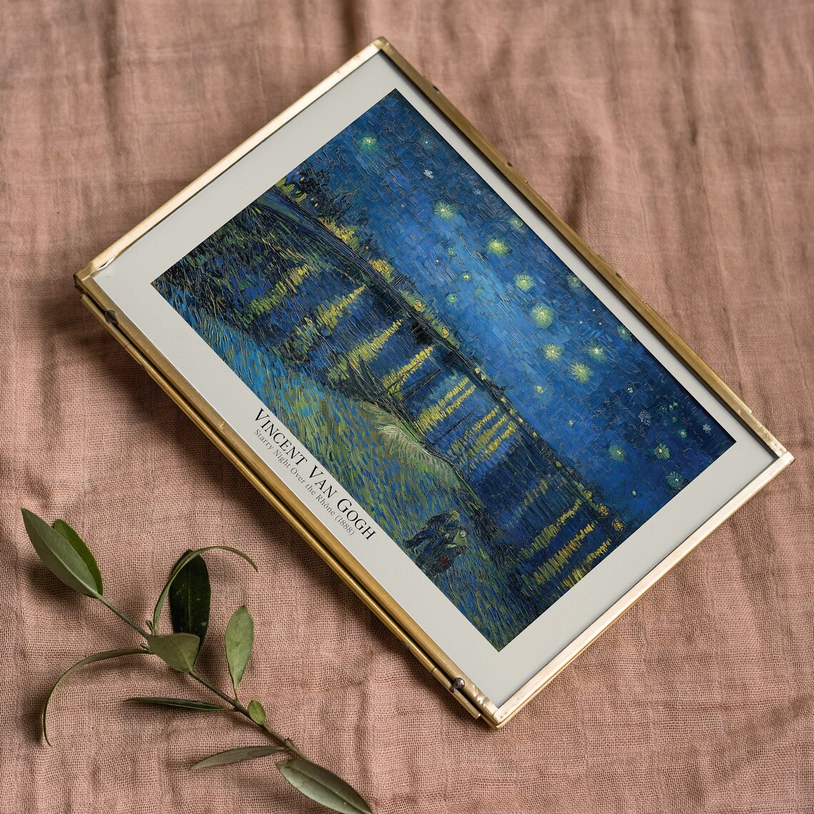 Van Gogh Starry Night Over the Rhone 1888 Famous Night Sky Poster - Image 2