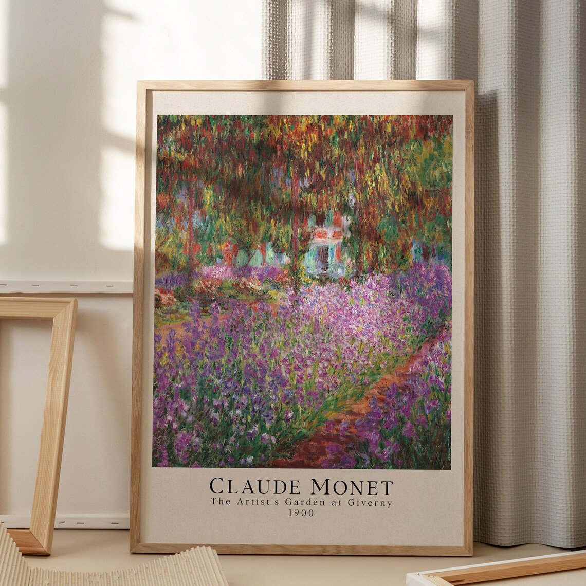 Claude Monet Artists Garden at Giverny 1900 Purple Iris Field Poster - Image 4