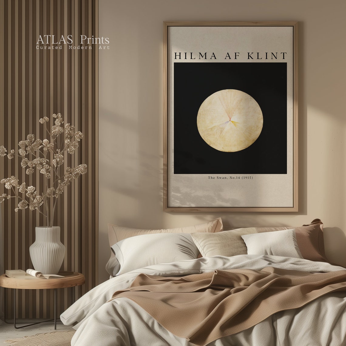 Hilma af Klint The Swan No 14 Pale Circle Black Canvas Poster - Image 5