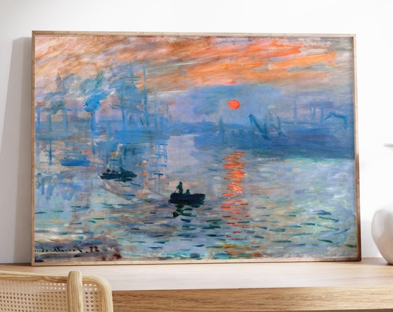 Claude Monet Impression Sunrise, Modern Art Print