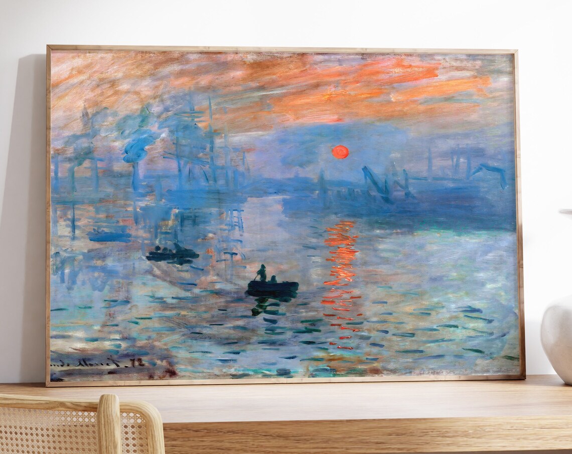 Claude Monet Impression Sunrise, Modern Art Print