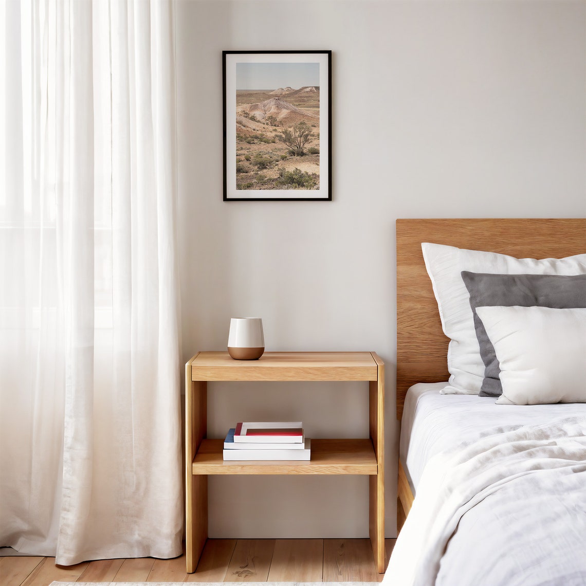 Australian Outback Red Desert Plain Landscape Photo Wall Art - Image 4