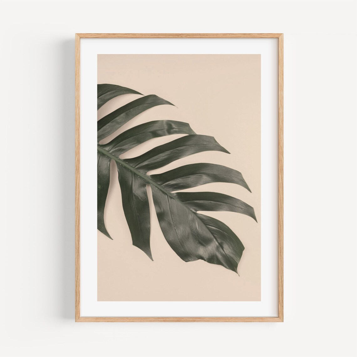 Botanical Print Set Palm Leaf And Monstera Prints Large Wall Art Botanical Decor Leaf Poster Print