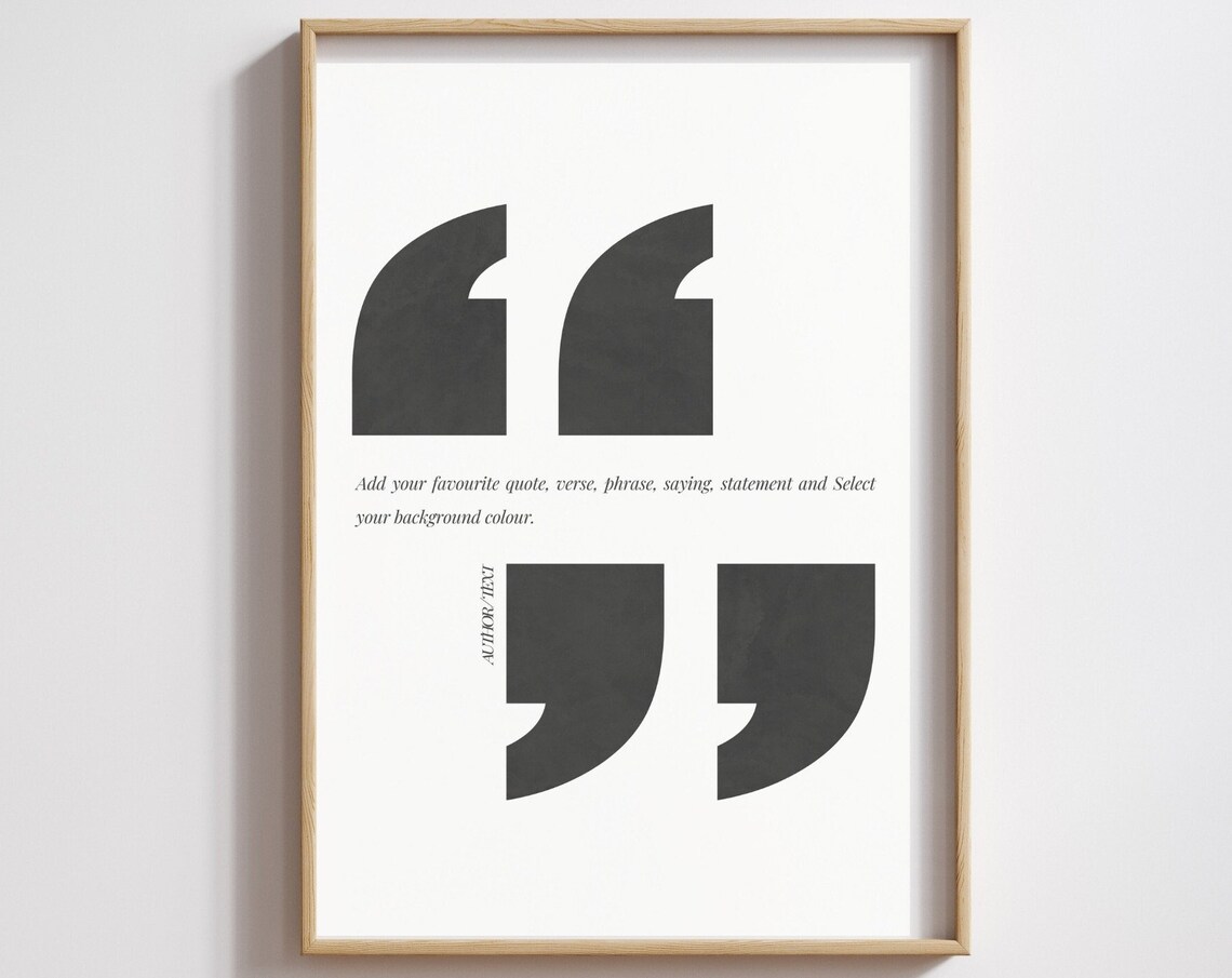 Custom Quote Personalized Typography Poster With Your Own Words