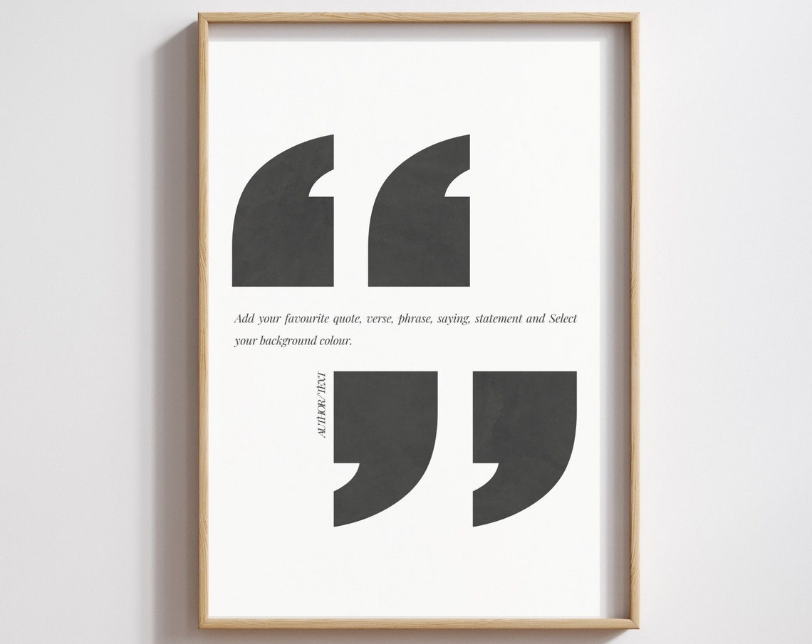 Custom Quote Wall Print 2 Personalized Typography Poster Custom Text Wall Decor Gift Custom Saying Phrase Verse Statement Print