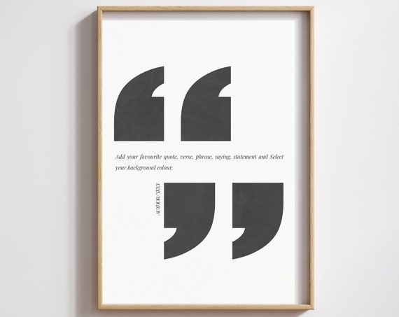 Custom Quote Wall Print 2 Personalized Typography Poster Custom Text Wall Decor Gift Custom Saying Phrase Verse Statement Print