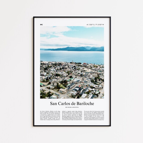 San Carlos De Bariloche Color Print Real Photo Poster Travel Gift Ro Negro Argentina Wall Art