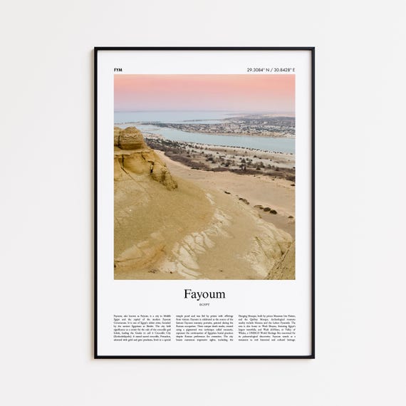 Fayoum Color Print Real Photo Poster Travel Gift Egypt Minimal City Wall Art