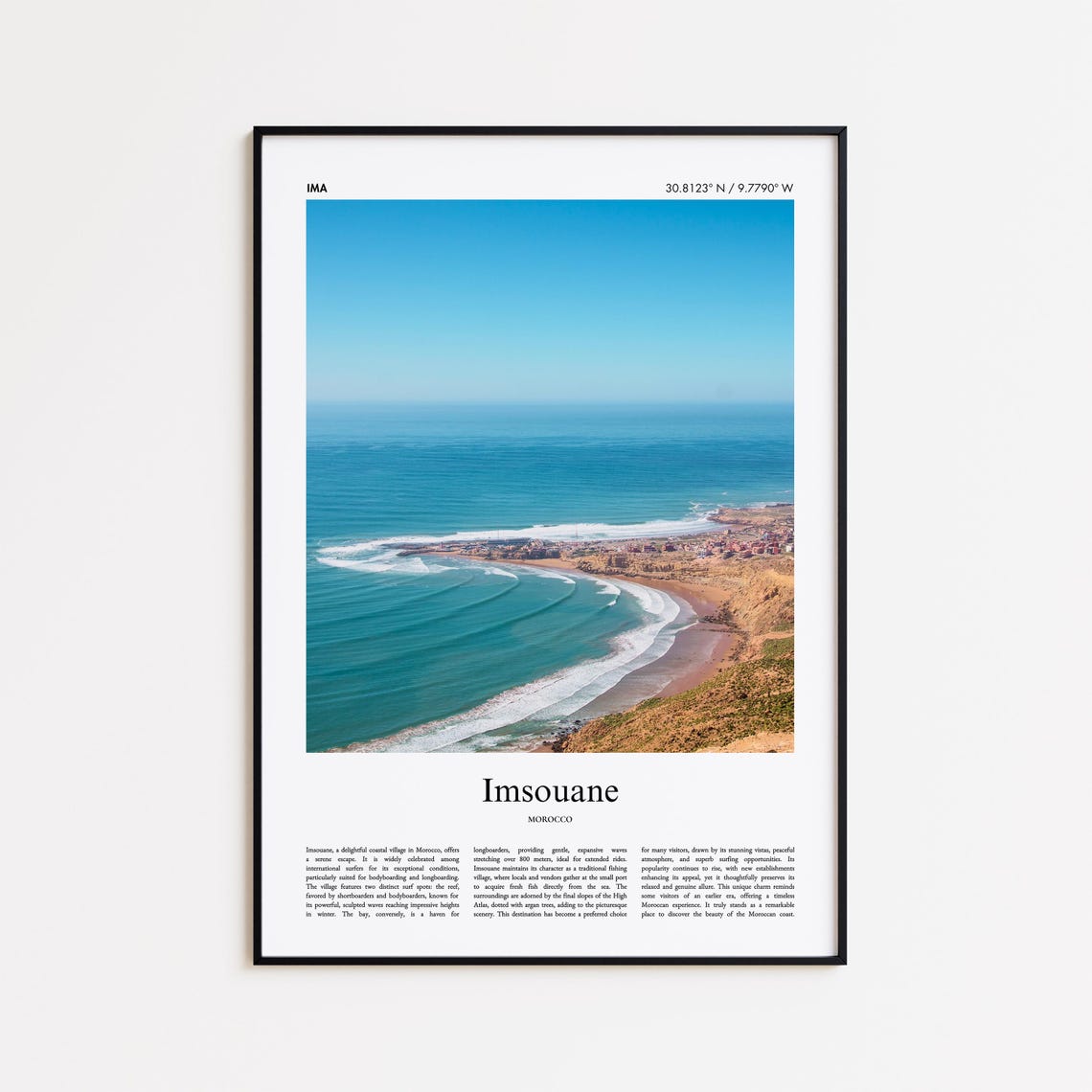 Imsouane Morocco Surf Beach Waves Coastline Color Photo Poster