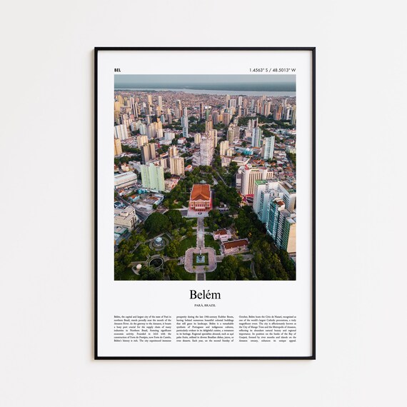 Belem Color Print Real Photo Poster Travel Gift Par Brazil Minimal City Wall Art