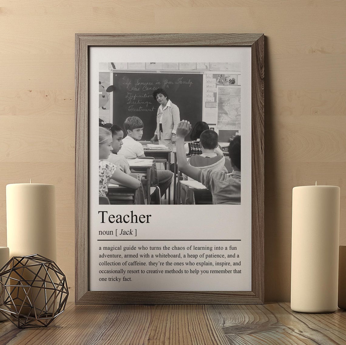 Teacher Dictionary Definition Photo Poster Appreciation Gift for Her - Image 2