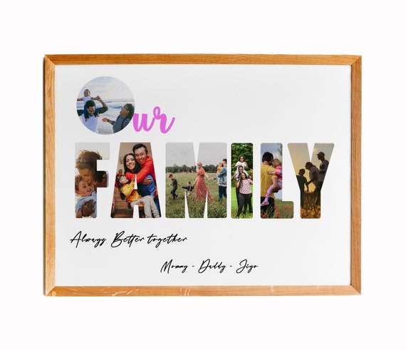 Family Photo Collage Personalized Family Photo Collage Family Photo Prints Family Prints Gifts For Her Gifts For Him