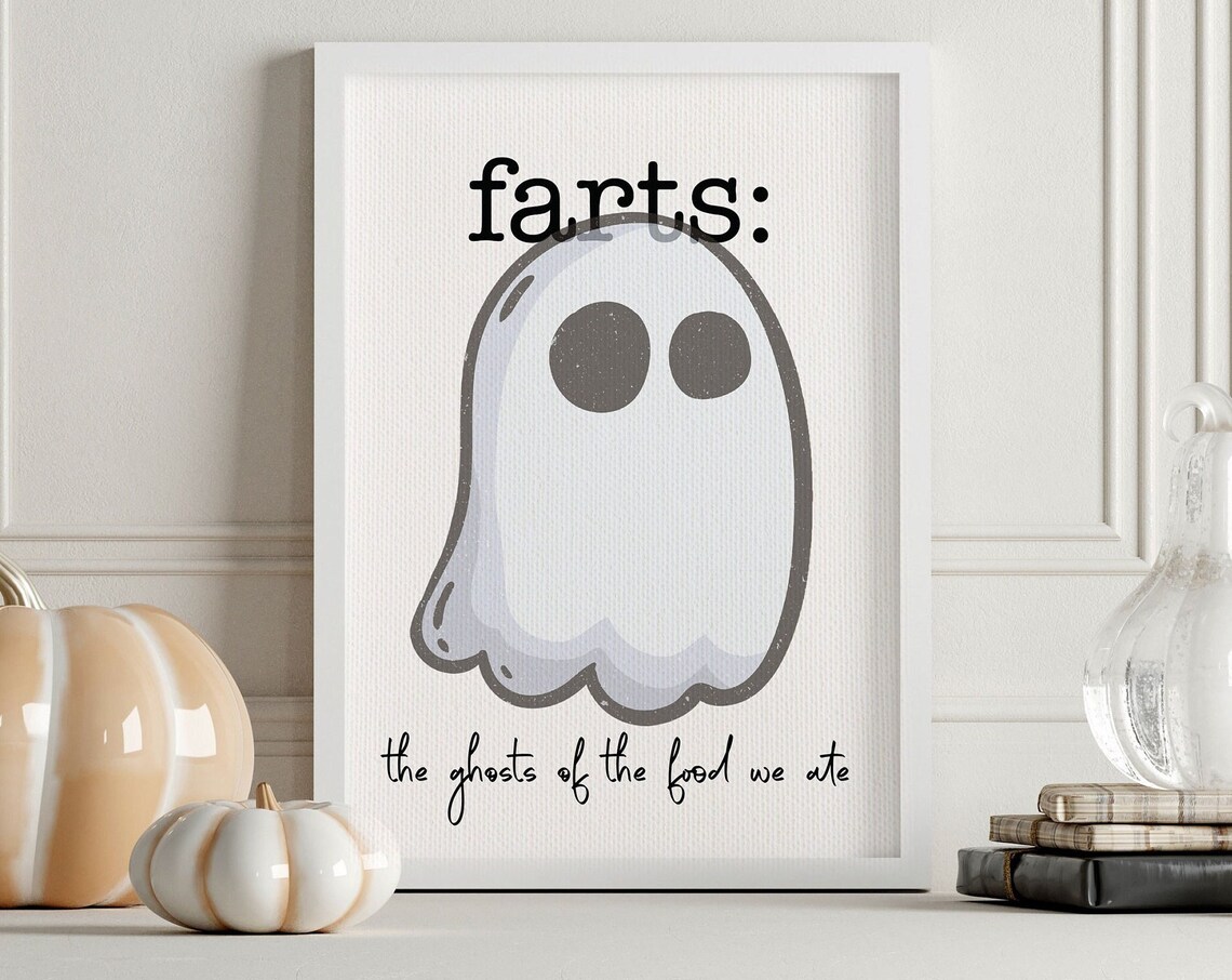 Farts Funny Bathroom Fall Decor, Poster Print
